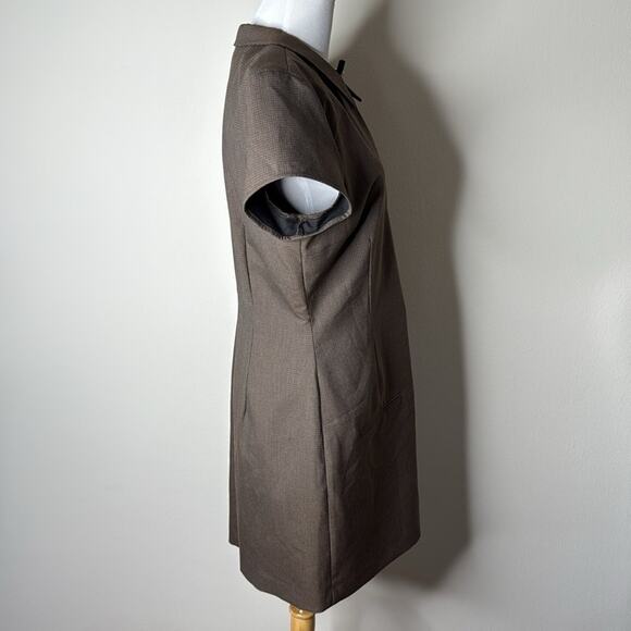 Zara Brown Plaid Collared Mini Dress - Picture 7 of 9